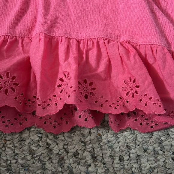 EUC Ralph Lauren polo collared dress with eyelet hem - Picture 3 of 4